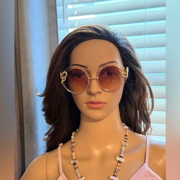 ✨Brand New✨ Hipster B Round Frame Tinted Sunglasses - Picture 1 of 5